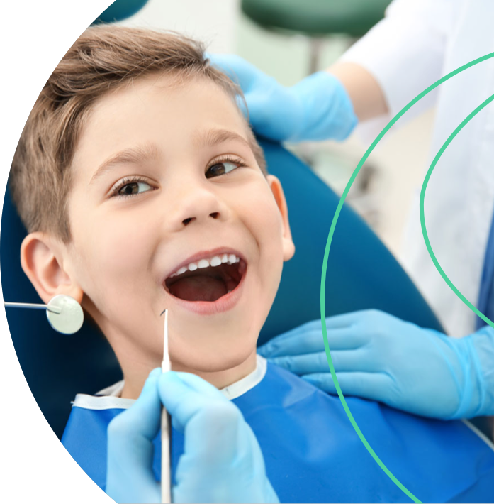child having their teeth checked